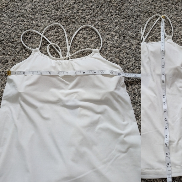 Lululemon White Strappy Breathable Exercise Workout Tank 4 - Picture 8 of 8
